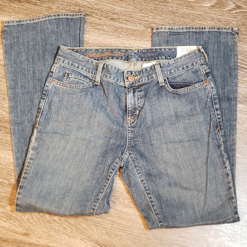 ⚓⚓⚓ Eddie Bauer Curvy Bootcut Mid Rise Jeans 6S